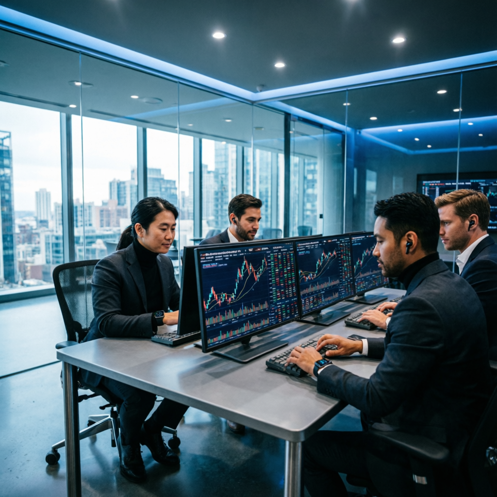 Professional team of forex trading experts managing funded accounts