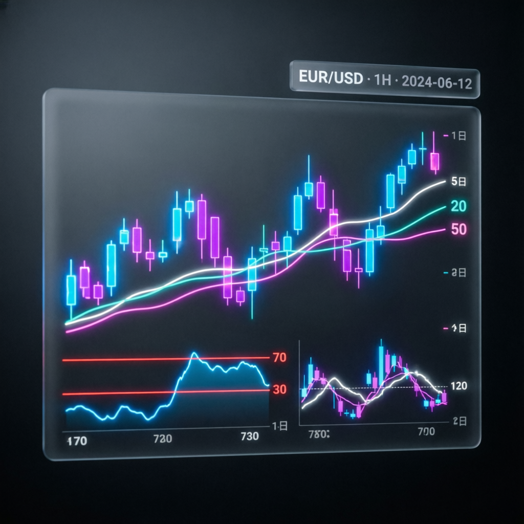 Advanced candlestick chart analysis with technical indicators for Apex trading strategy