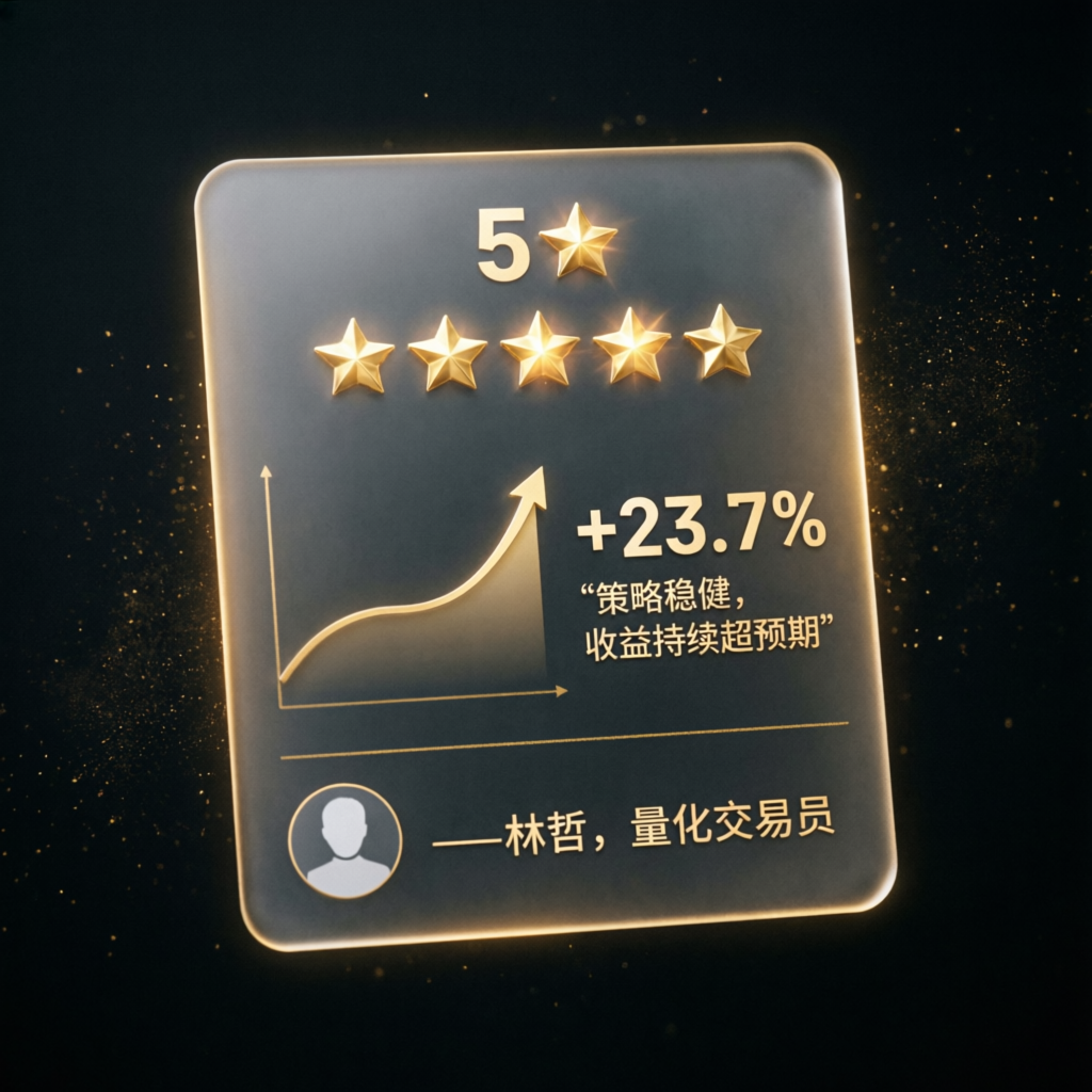 Five star review card showing client satisfaction with prop firm passing service
