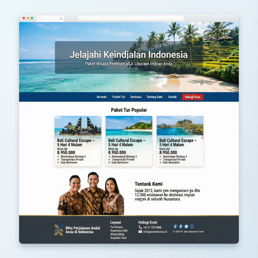 Travel Agent Website - Portofolio Growsee Studio