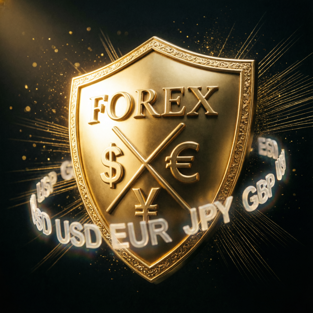 Forex risk management shield protecting trading accounts and funded capital