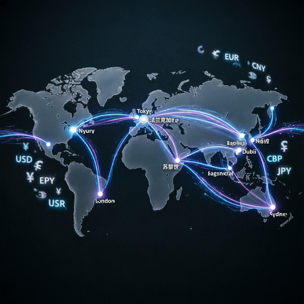 Global forex trading network connecting traders worldwide for prop firm passing service
