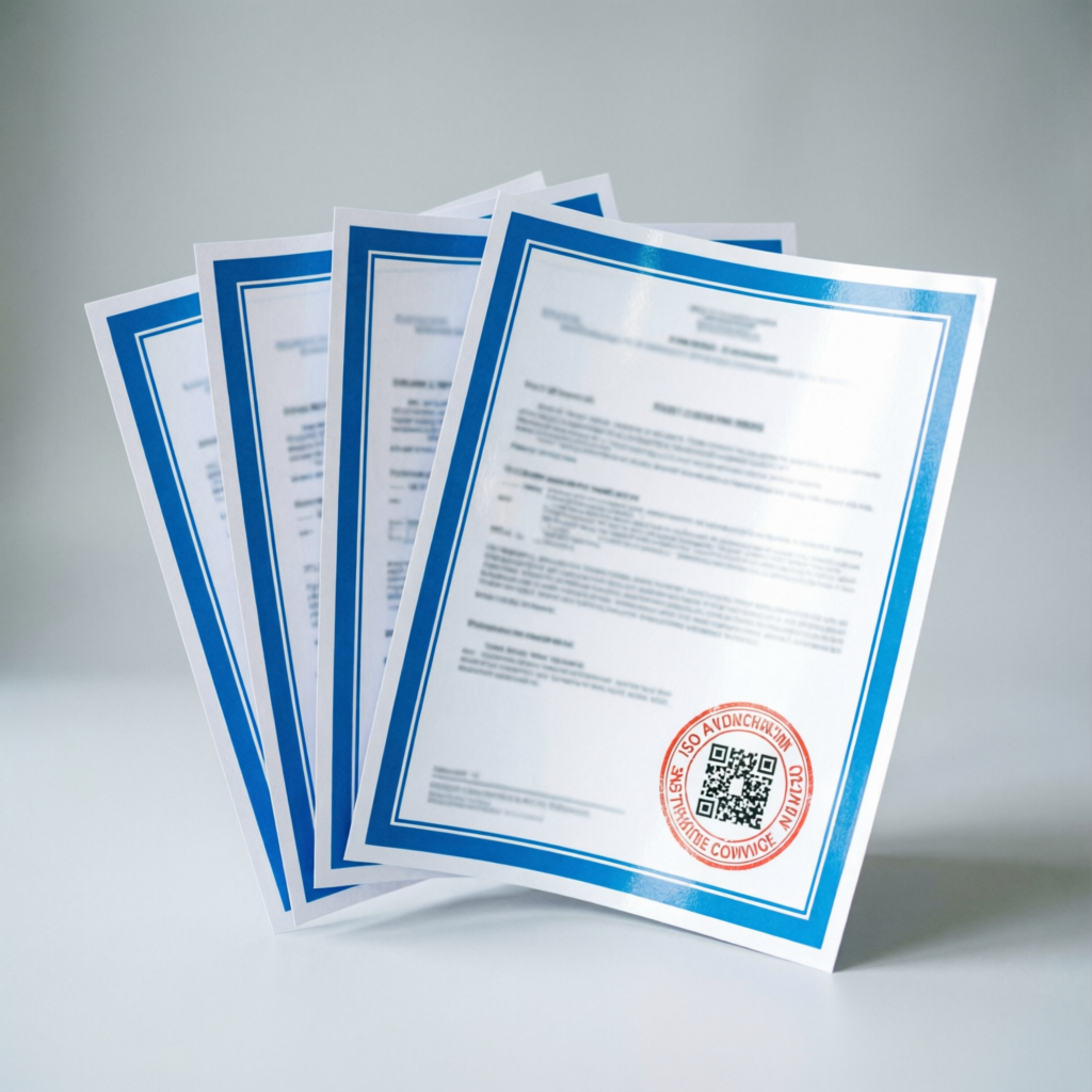 ISO certification documents
