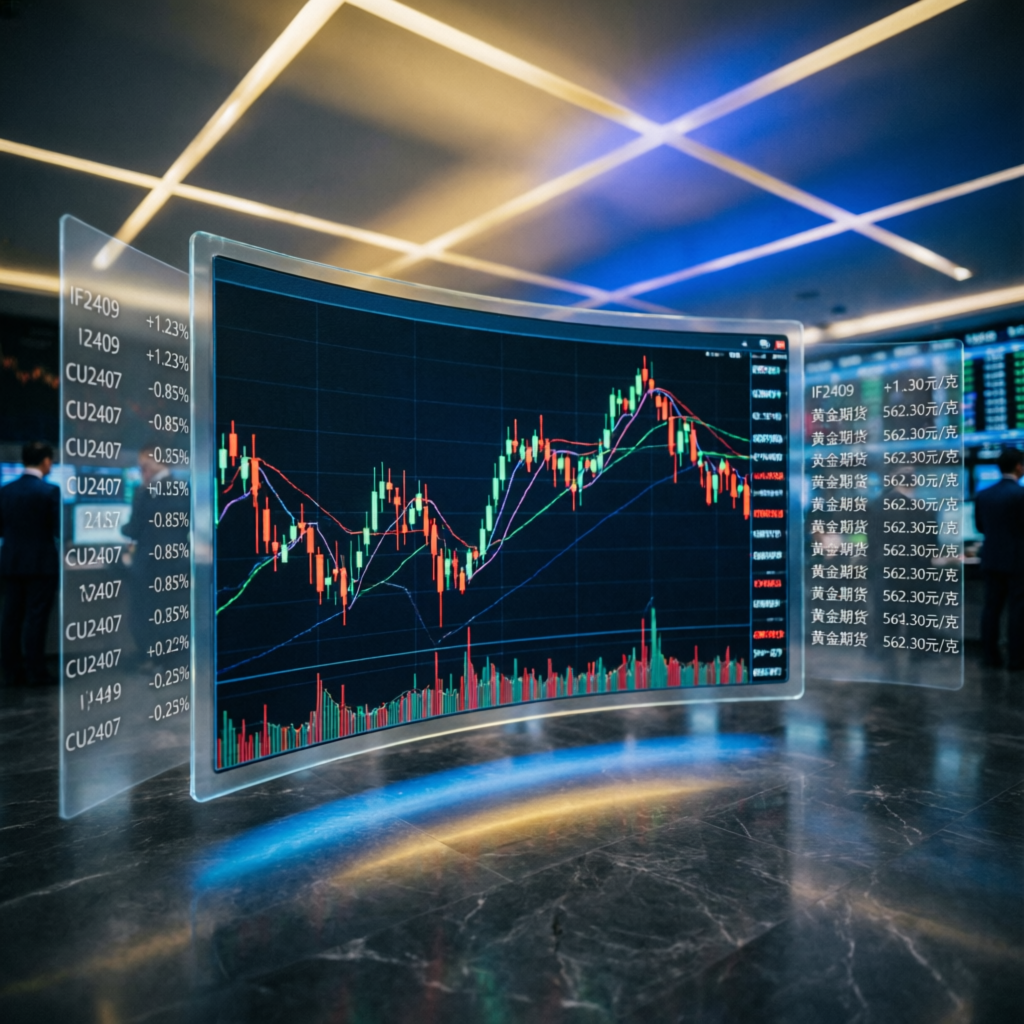 Futures Market Trading Floor with Advanced Charting and Price Action Analysis