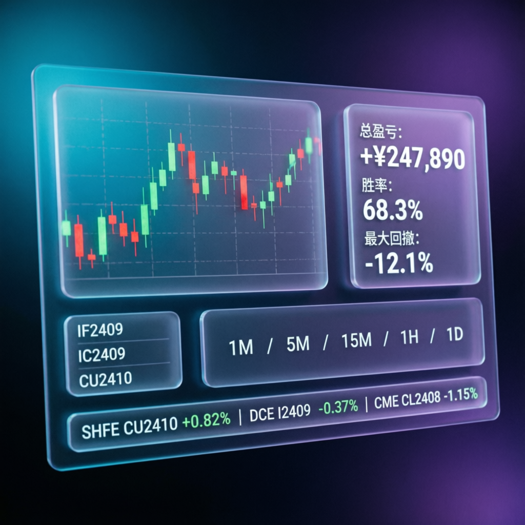 Modern trading dashboard with Apex Trader Funding performance metrics
