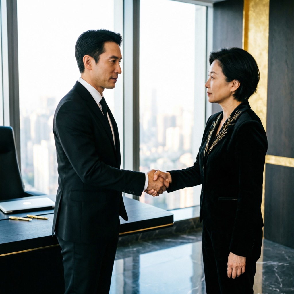 Professional business partnership representing successful prop firm trader relationships