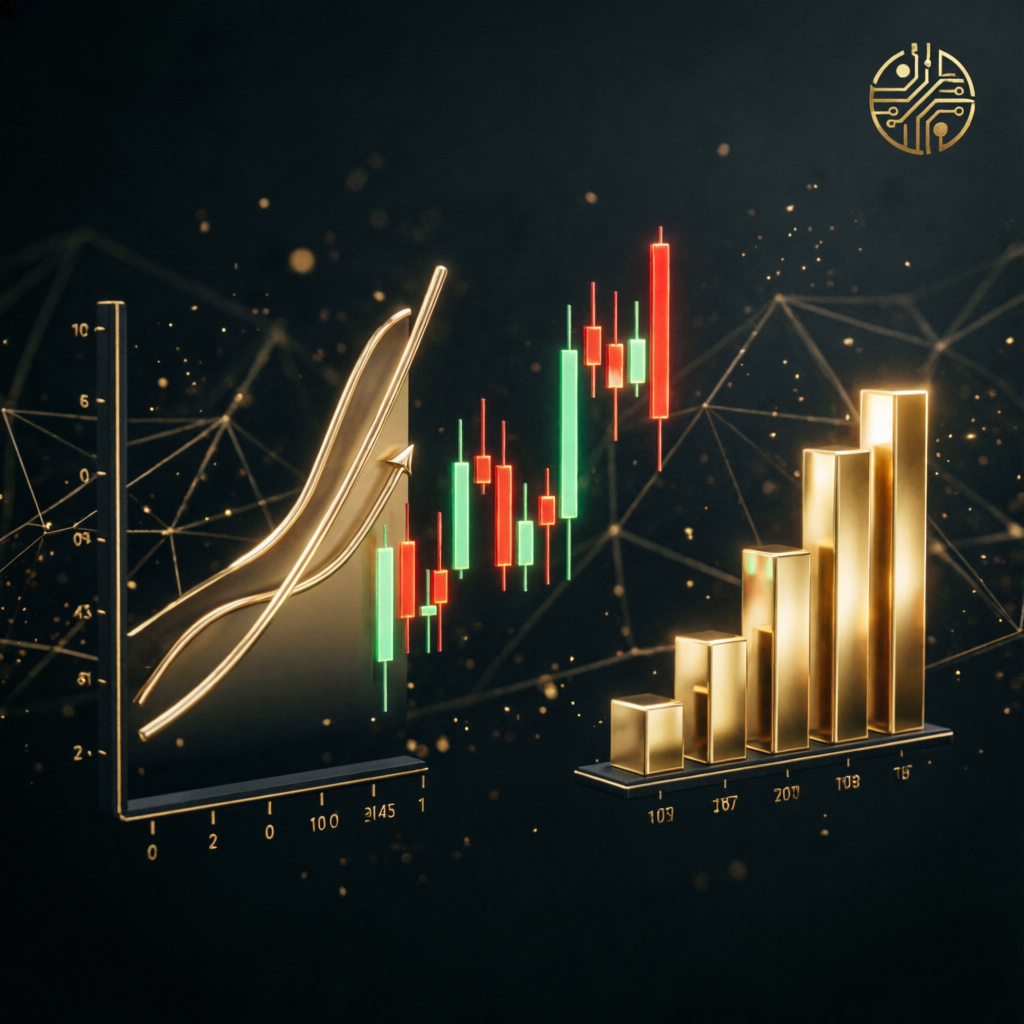 Professional financial trading charts showing prop firm success metrics and funded account growth