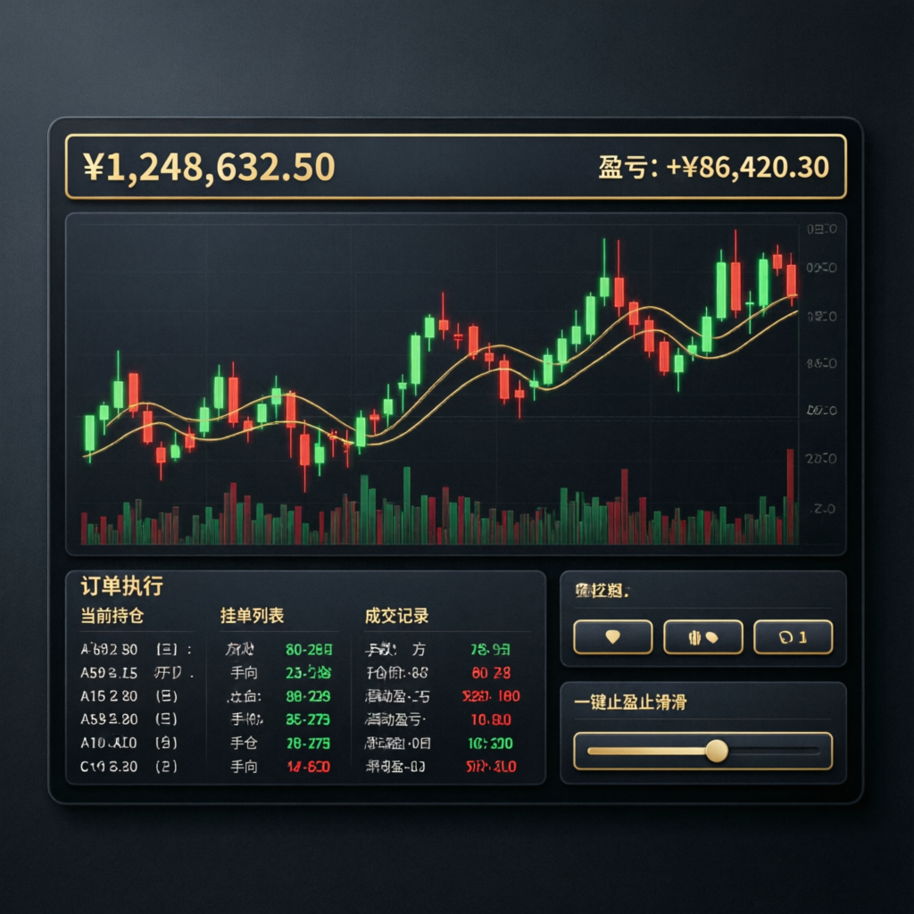 Modern Topstep trading dashboard showing profit charts and account balance