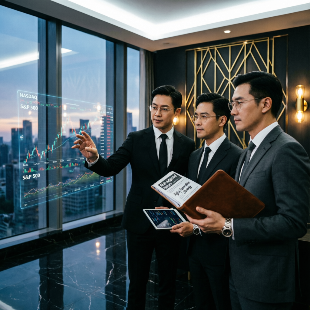 Expert prop firm trading team consultation in luxury office