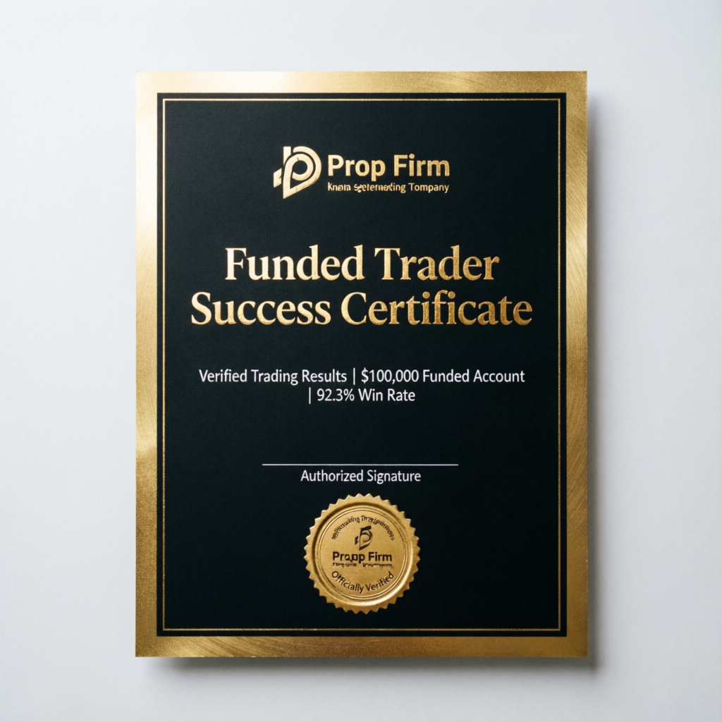 Funded Trader Success Certificate