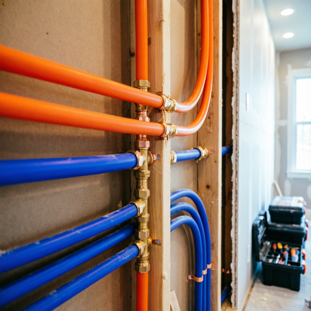 PEX-A repiping work in a Los Angeles home