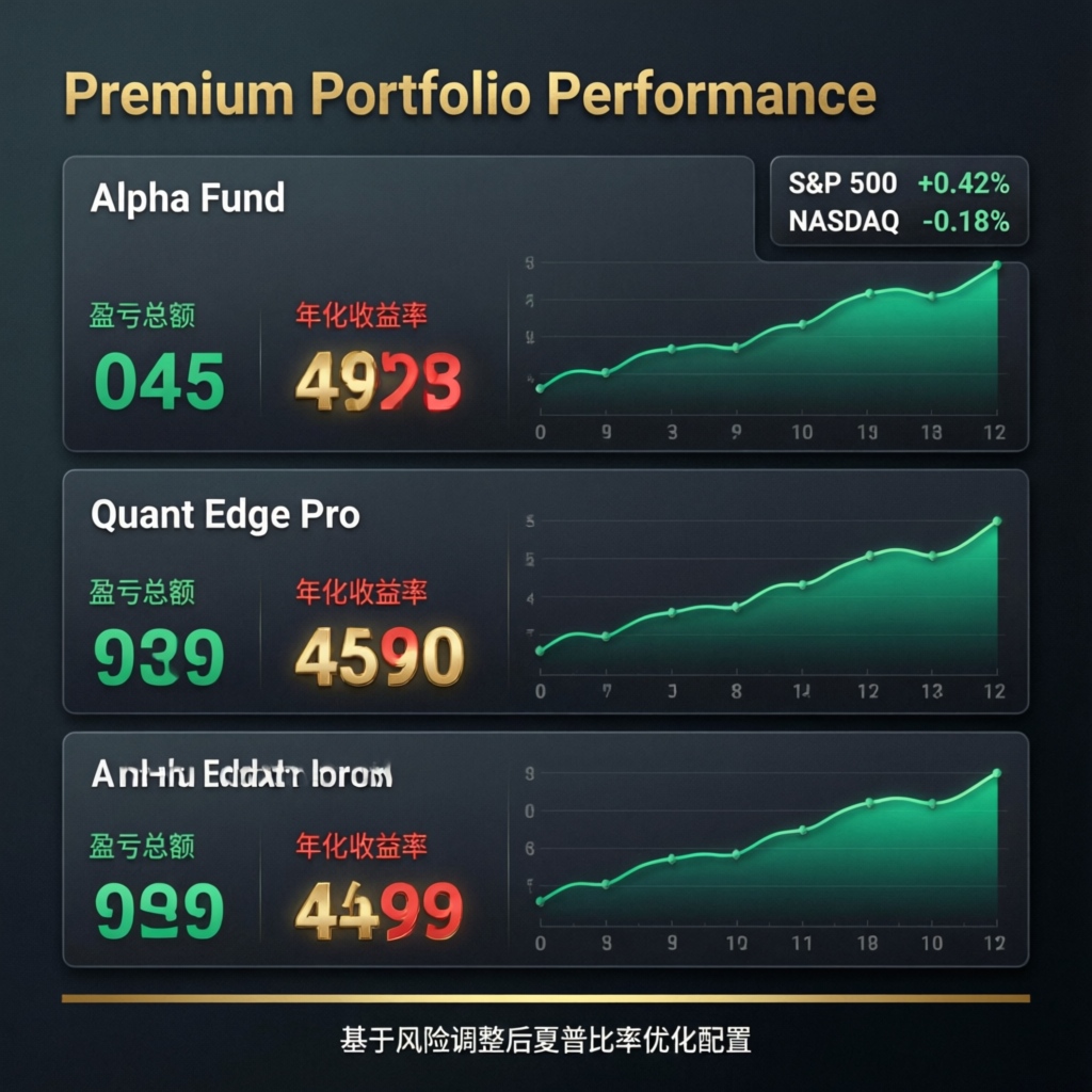 Premium portfolio performance dashboard