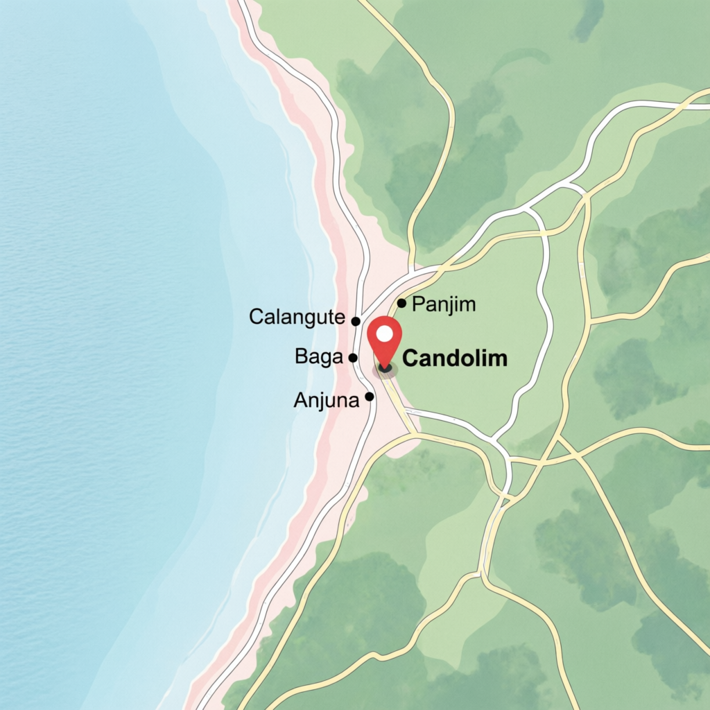 Candolim Goa India Map