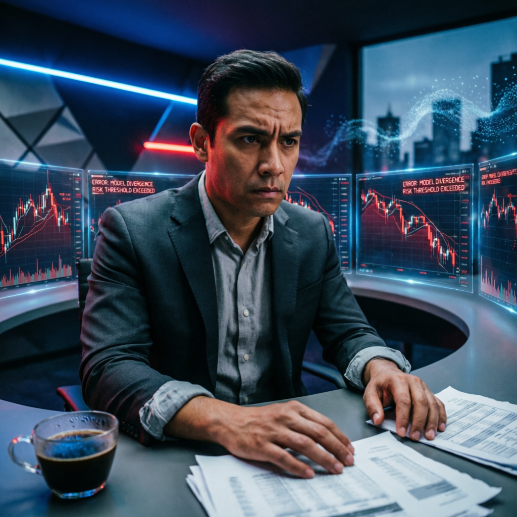 Trader analyzing Topstep Trading Combine mistakes on multiple screens