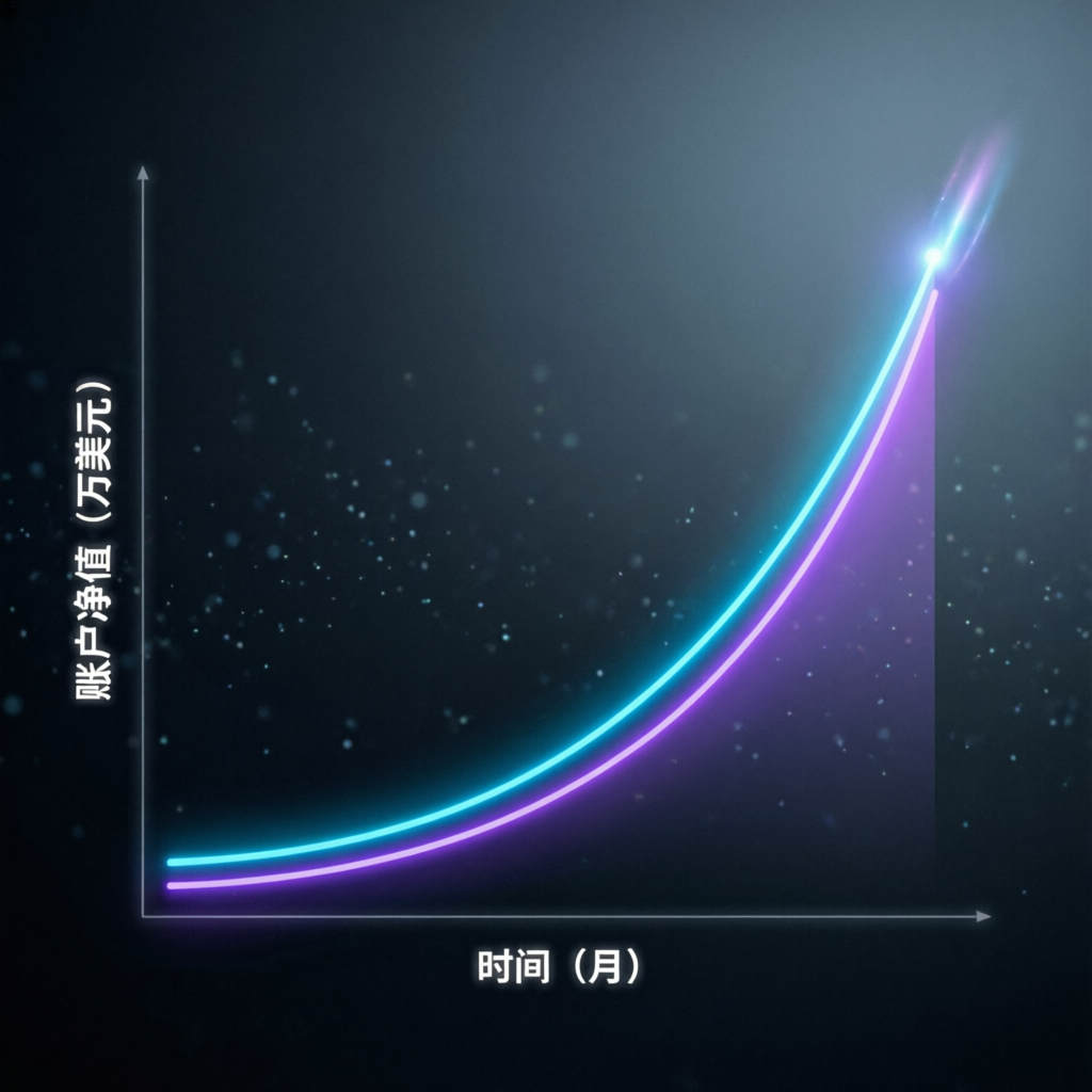 Scaling plan growth chart showing account growth