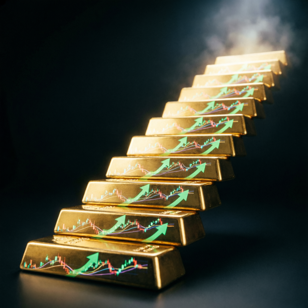 Financial growth and scaling trading accounts concept