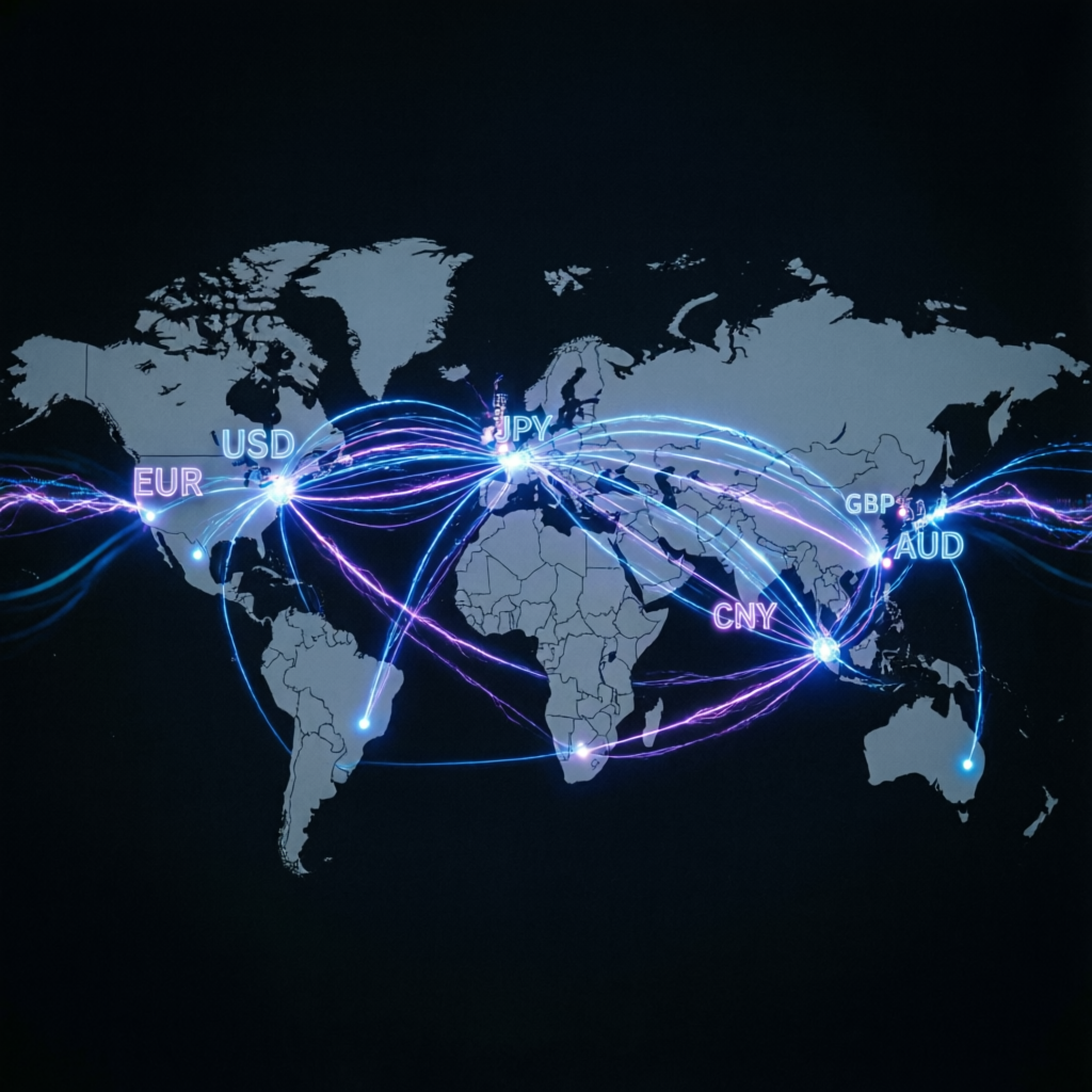 Global forex trading network connecting traders worldwide