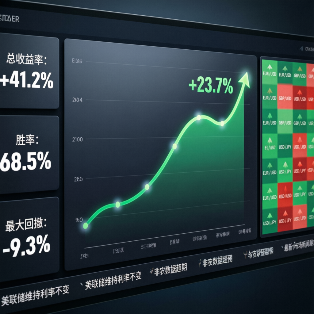 Funded account profit growth dashboard - PFM Capitals funded account management service