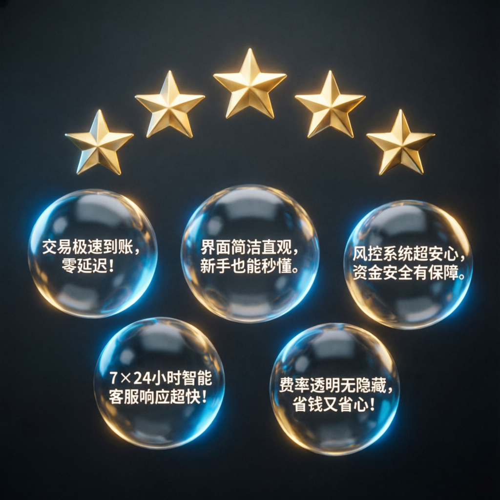 Customer review testimonial with five gold stars