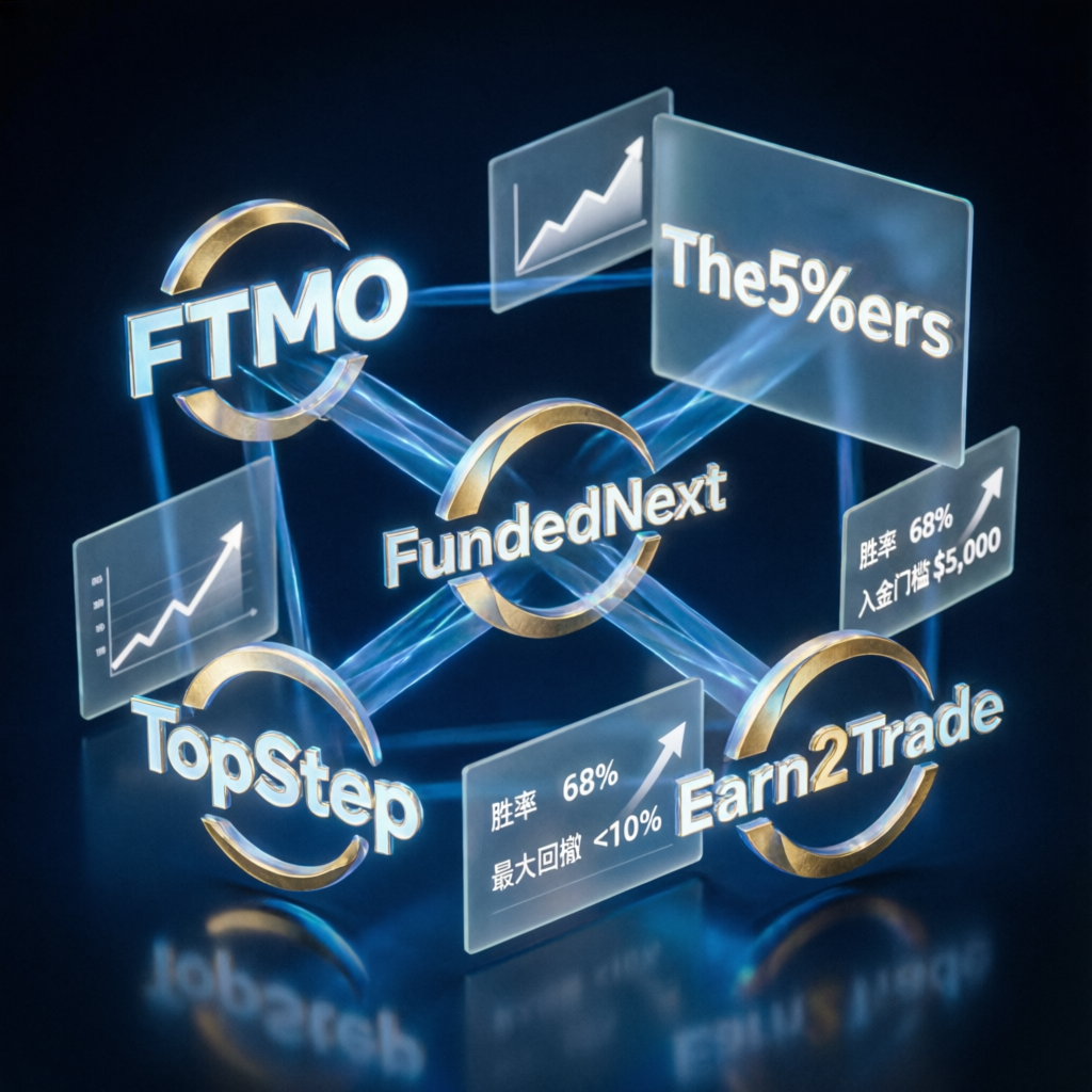 Prop firm comparison with multiple trading platform logos
