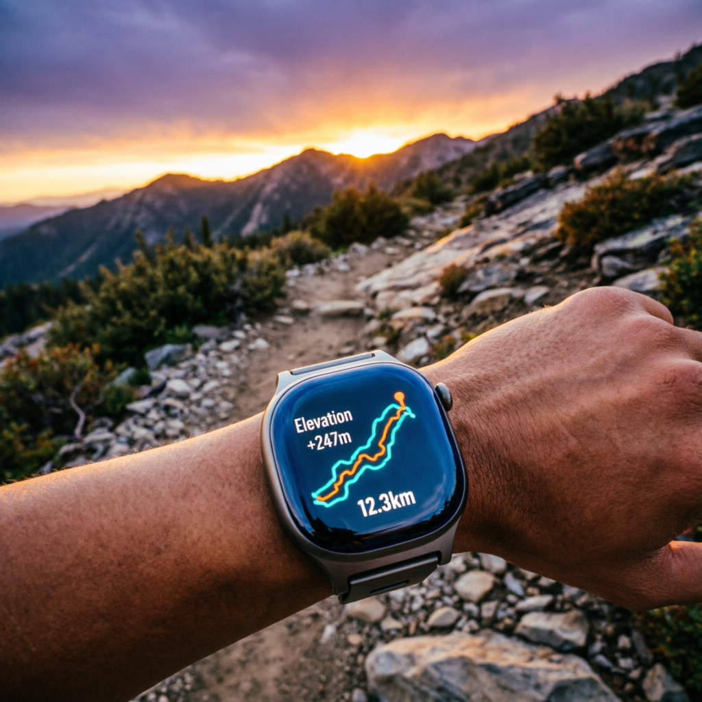 Samsung Galaxy Watch Ultra2 на запястье в горах - GPS-трек на дисплее, двухчастотный GPS