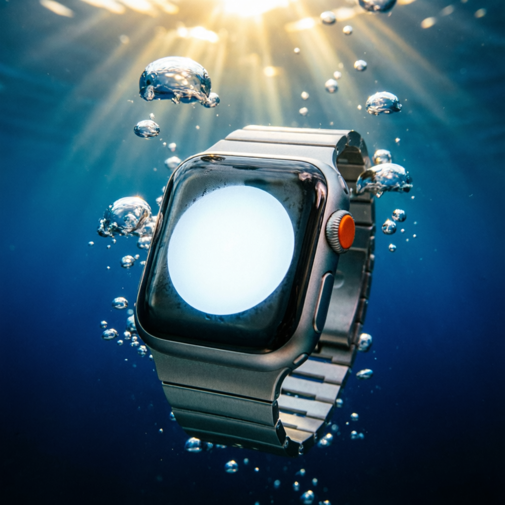 Samsung Galaxy Watch Ultra2 под водой с пузырьками - водозащита 10ATM для погружений