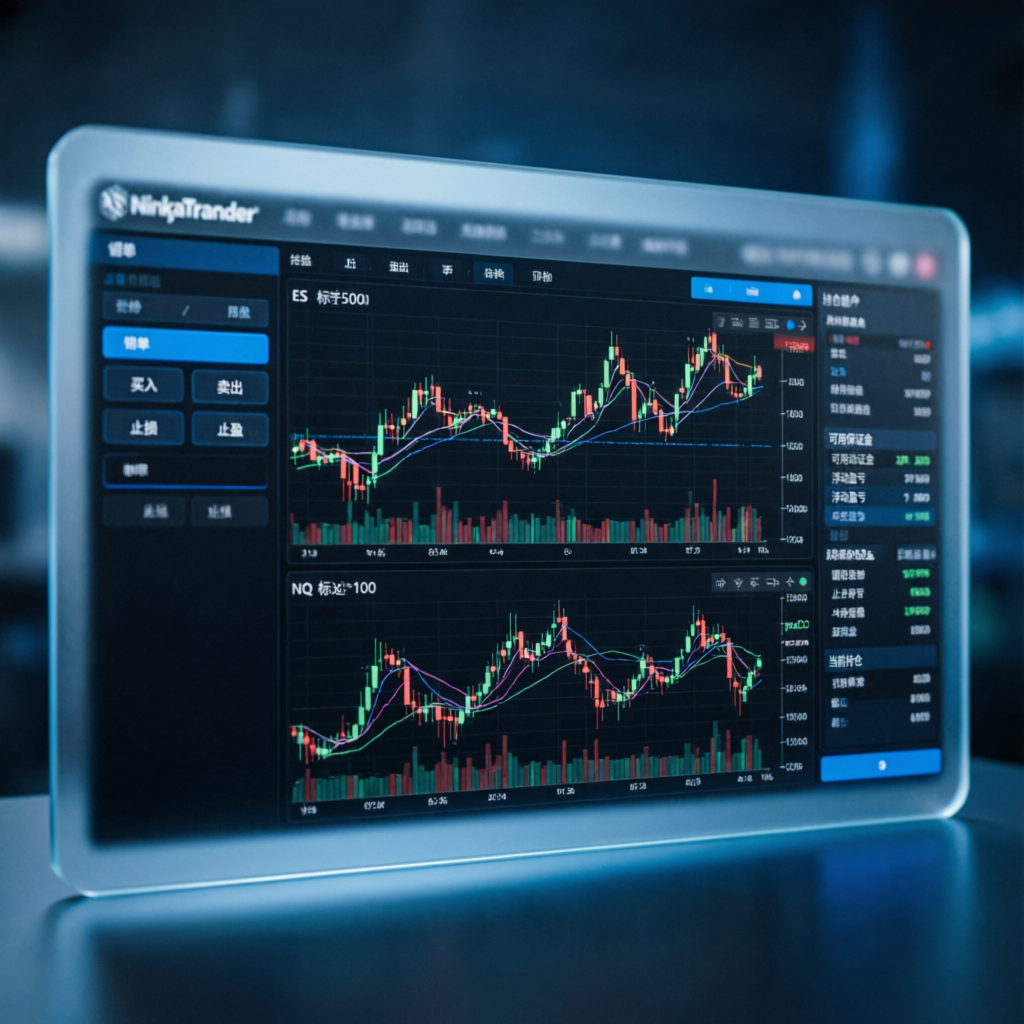 NinjaTrader platform showing successful futures trading results