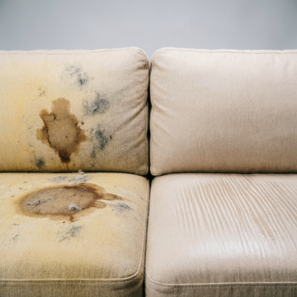 Beige Couch Cleaning