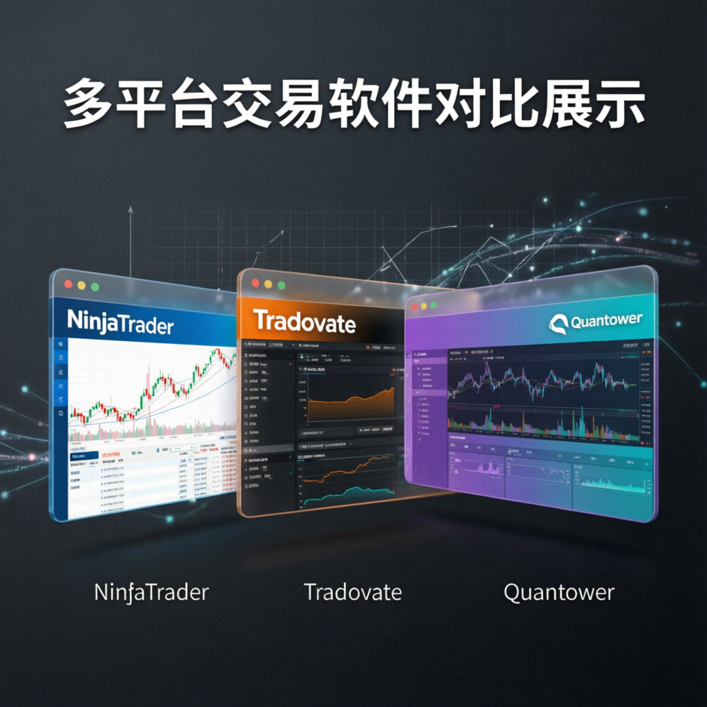 Comparison of NinjaTrader, Tradovate, and Quantower trading platforms for Topstep