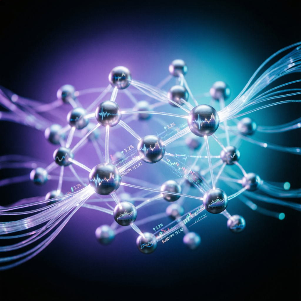 AI neural network visualization for prop firm trading strategy