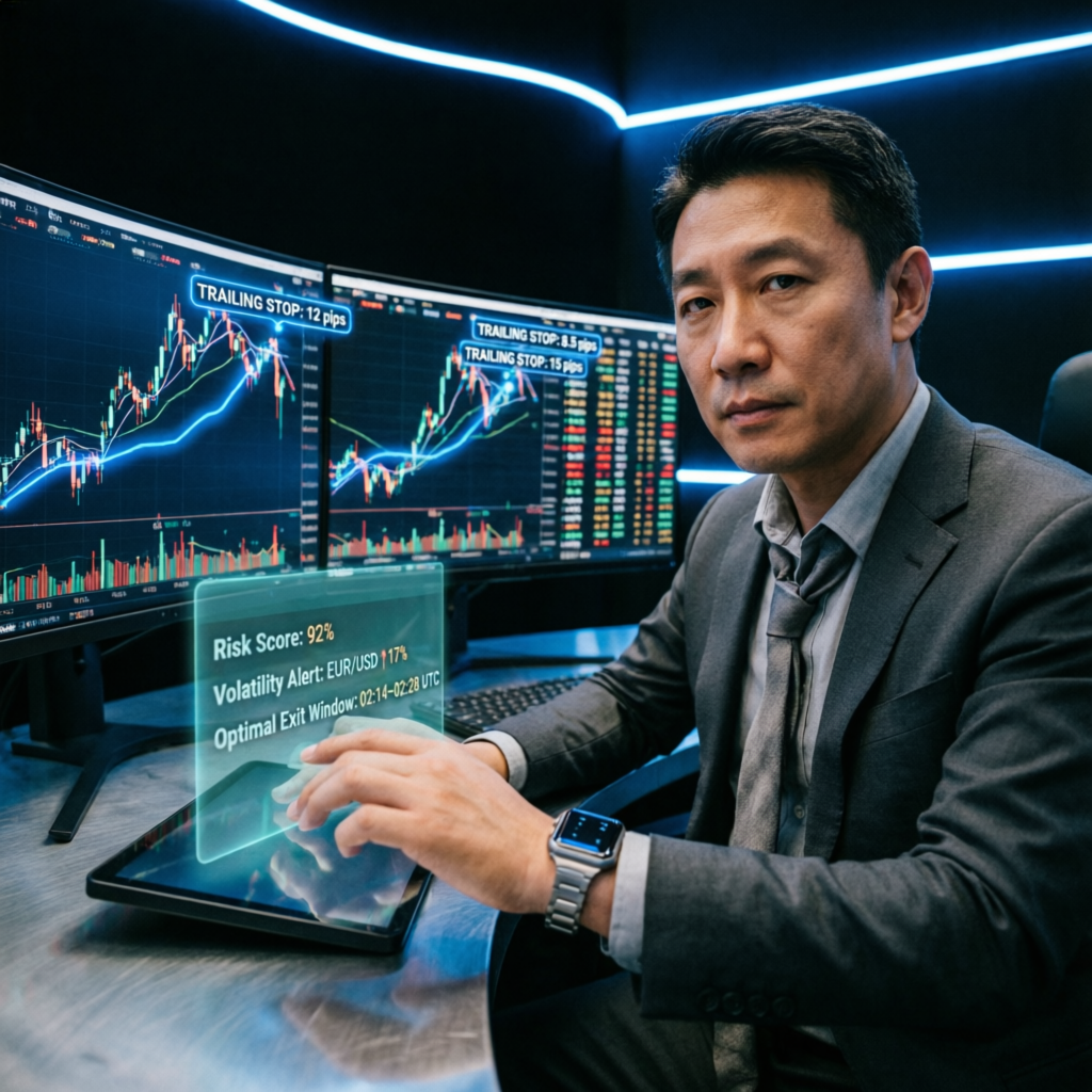 Professional forex trader analyzing Apex trailing threshold rules