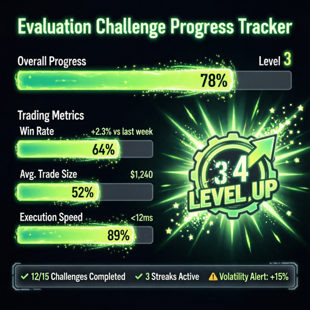 Evaluation challenge progress tracker for Apex Trader Funding