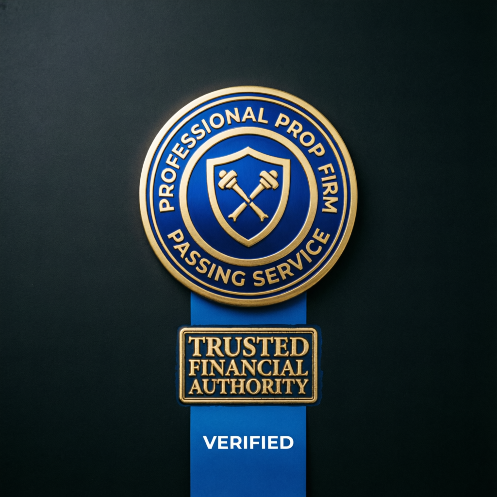 Professional prop firm passing service certificate and verification badge