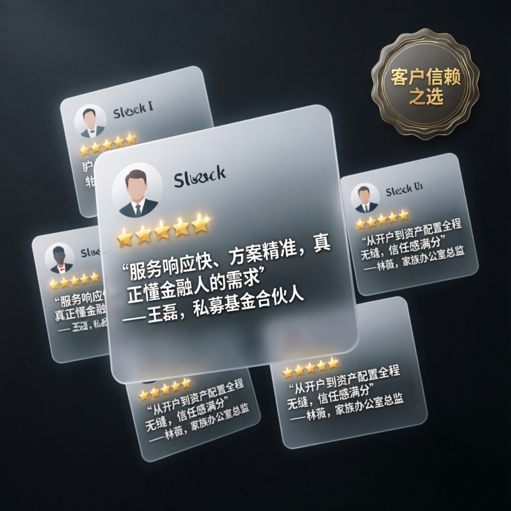 Client satisfaction and 5-star review testimonial display