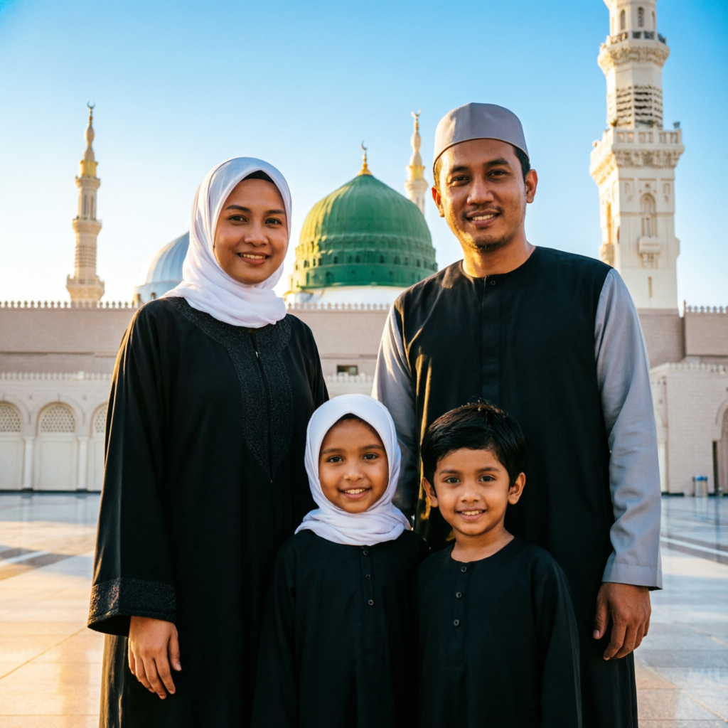 Keluarga di Masjid Nabawi