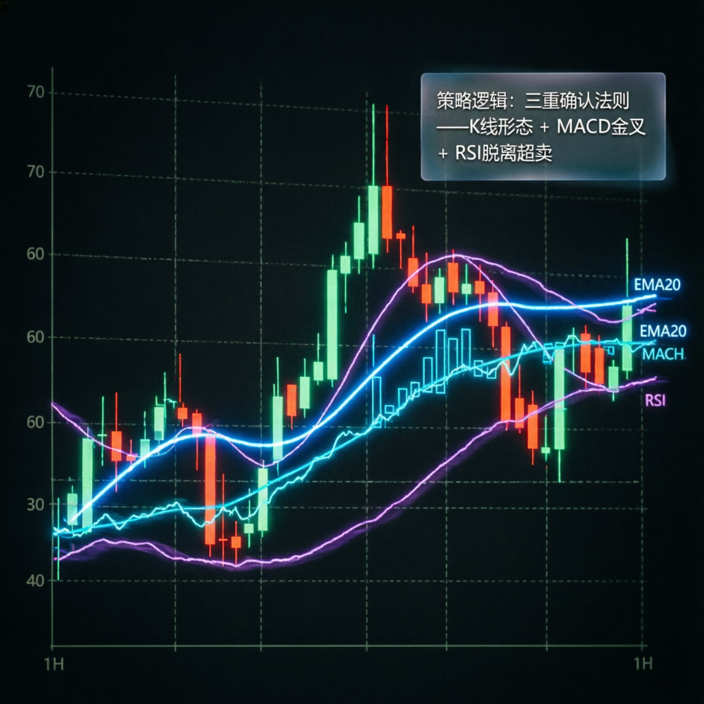 Professional trading strategy chart with technical indicators for Topstep combine