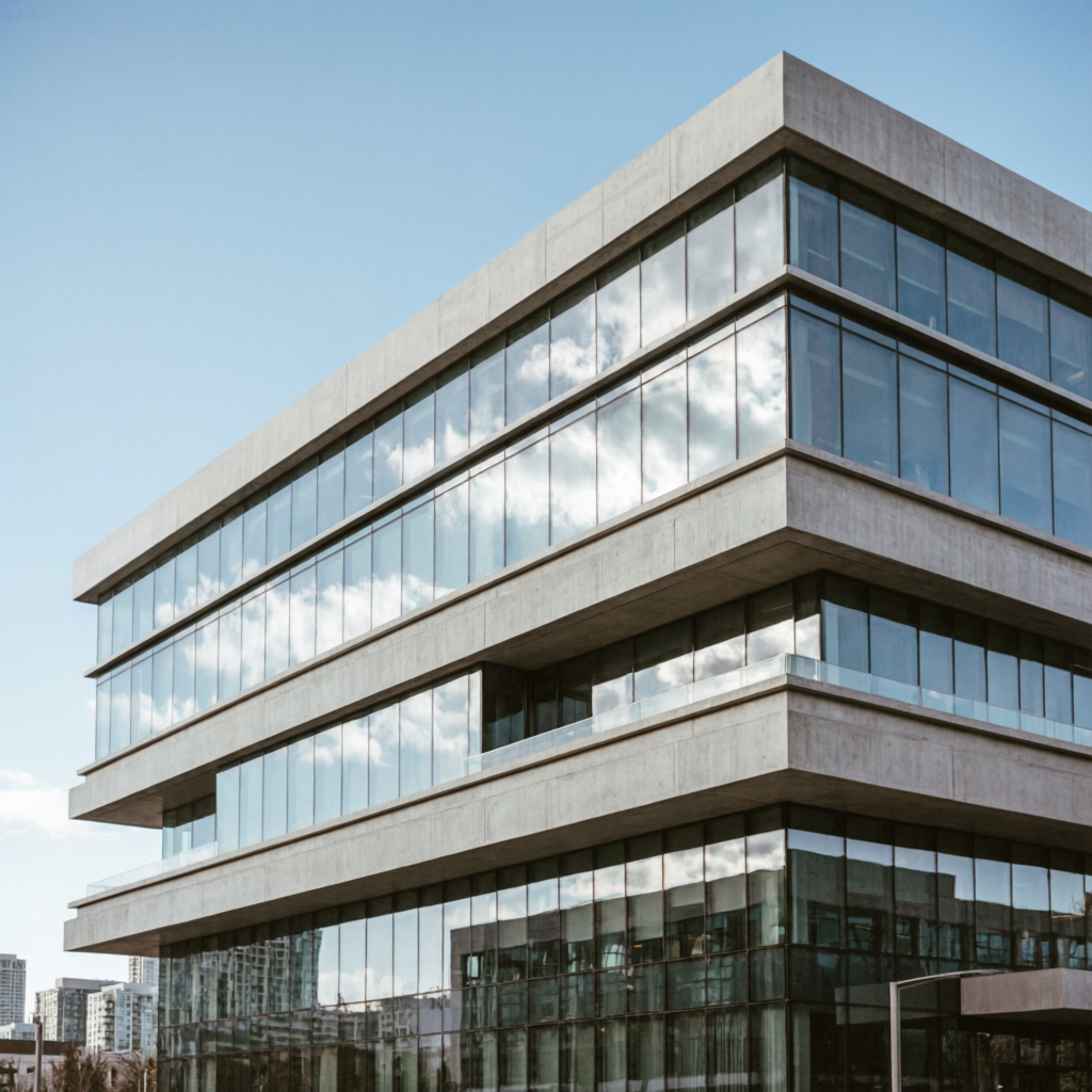 Modern commercial building exterior