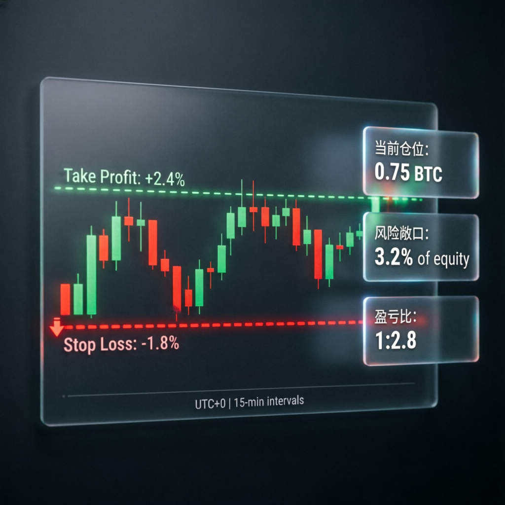 Professional risk management visualization showing stop loss and take profit levels on trading chart