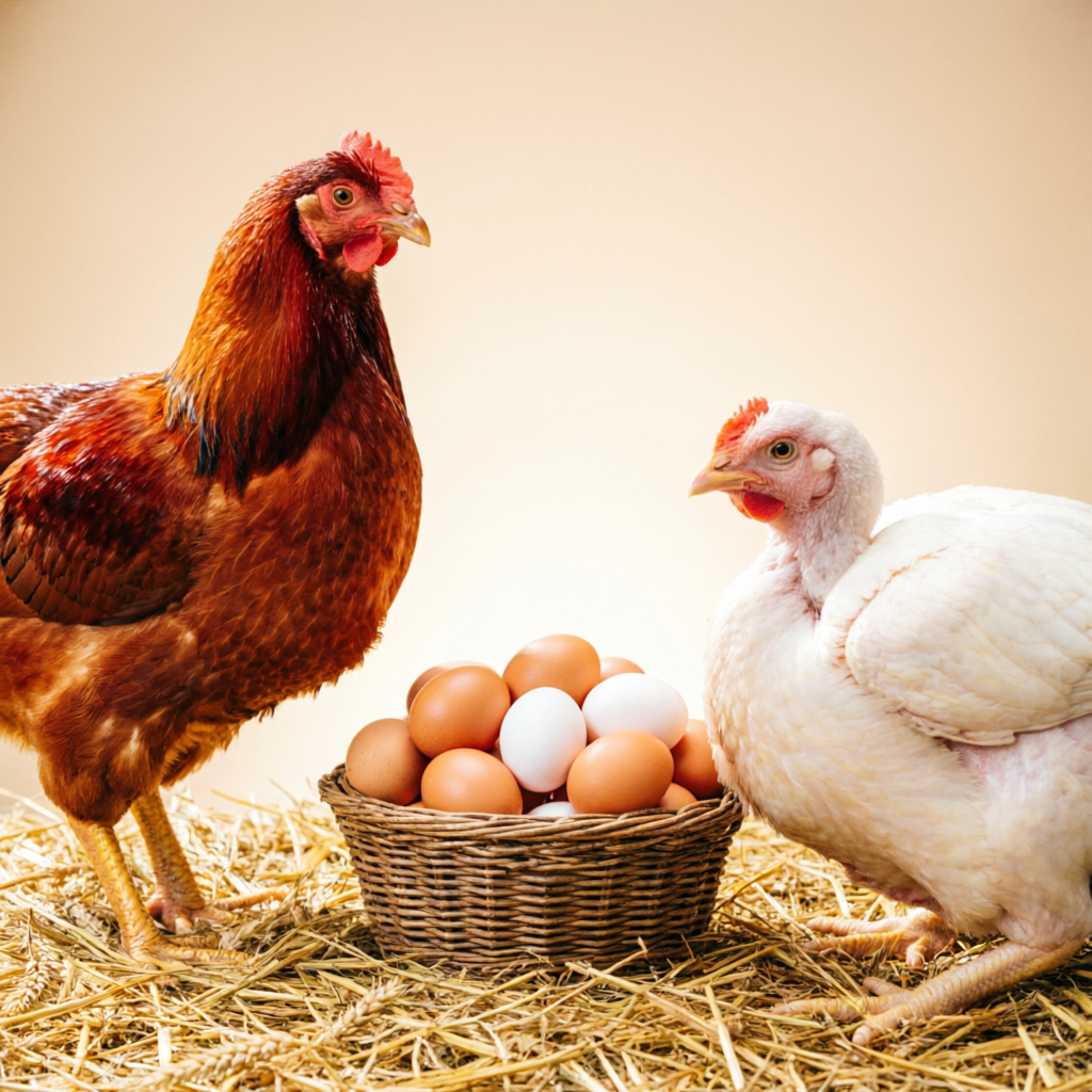 Desi Murgi, fresh Desi Anda and Chicken Broiler from SS Chicken Mart