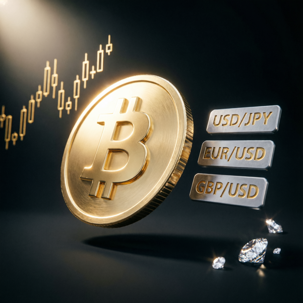 Cryptocurrency and forex trading pairs including USD/JPY EUR/USD GBP/USD