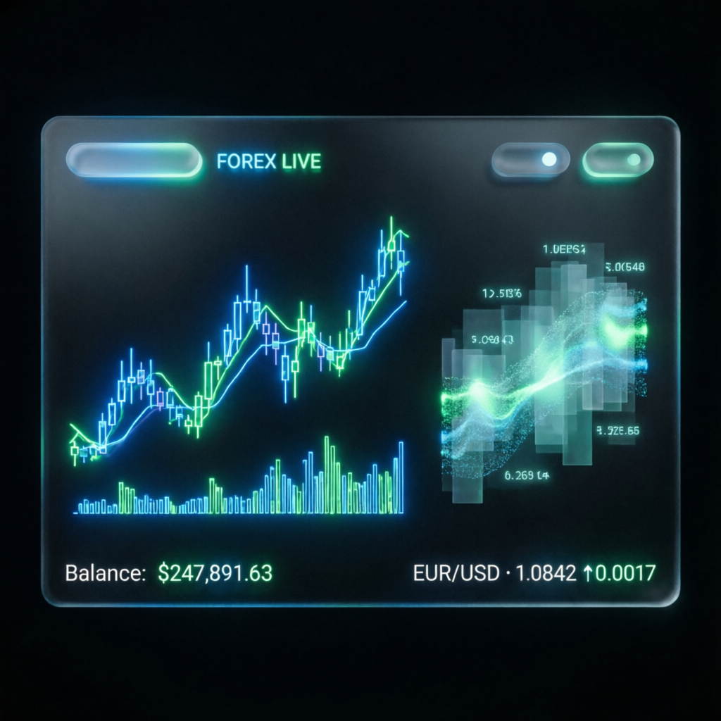 Apex Trader Funding Live Forex Trading Dashboard with Charts
