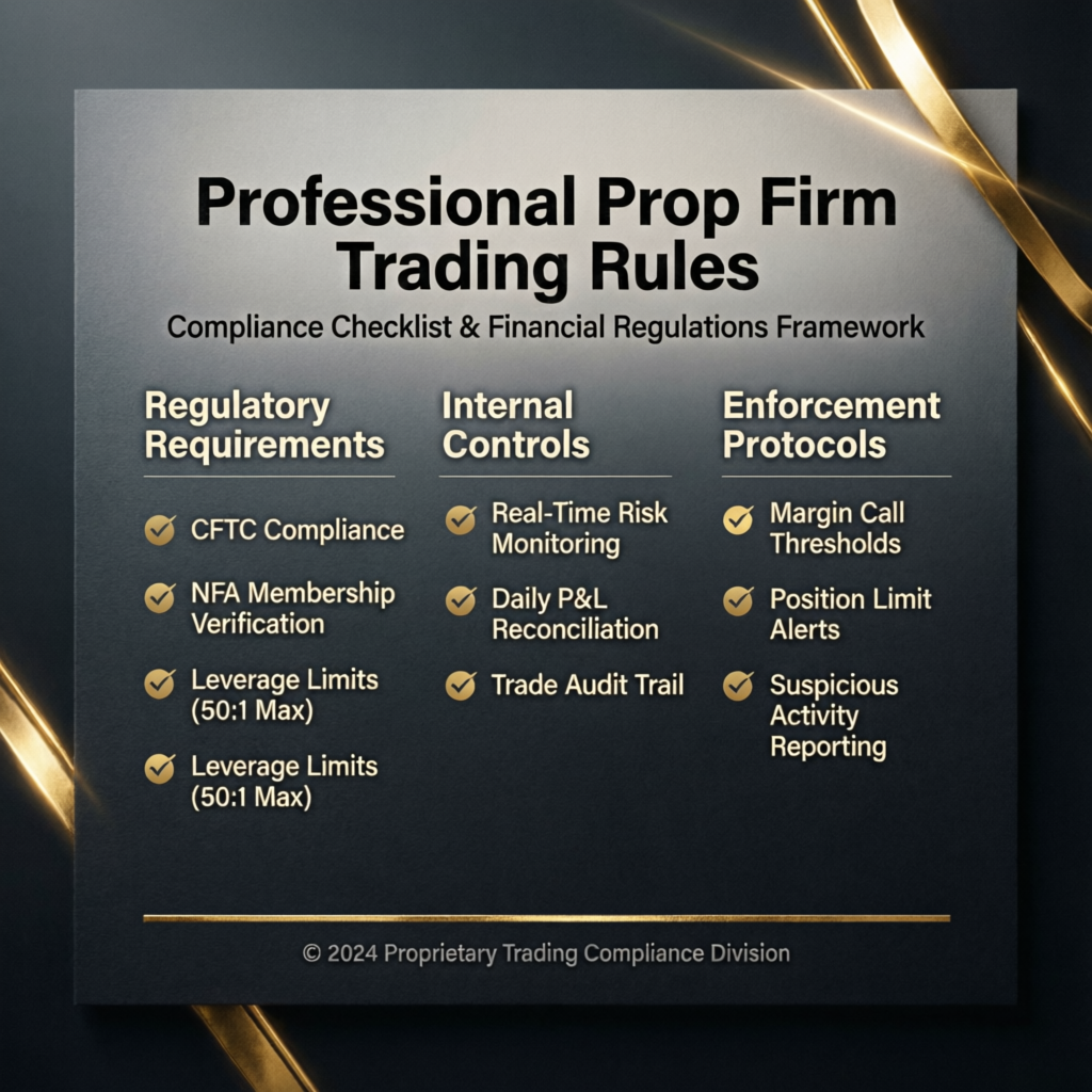Professional prop firm trading rules compliance checklist for Apex Trader Funding