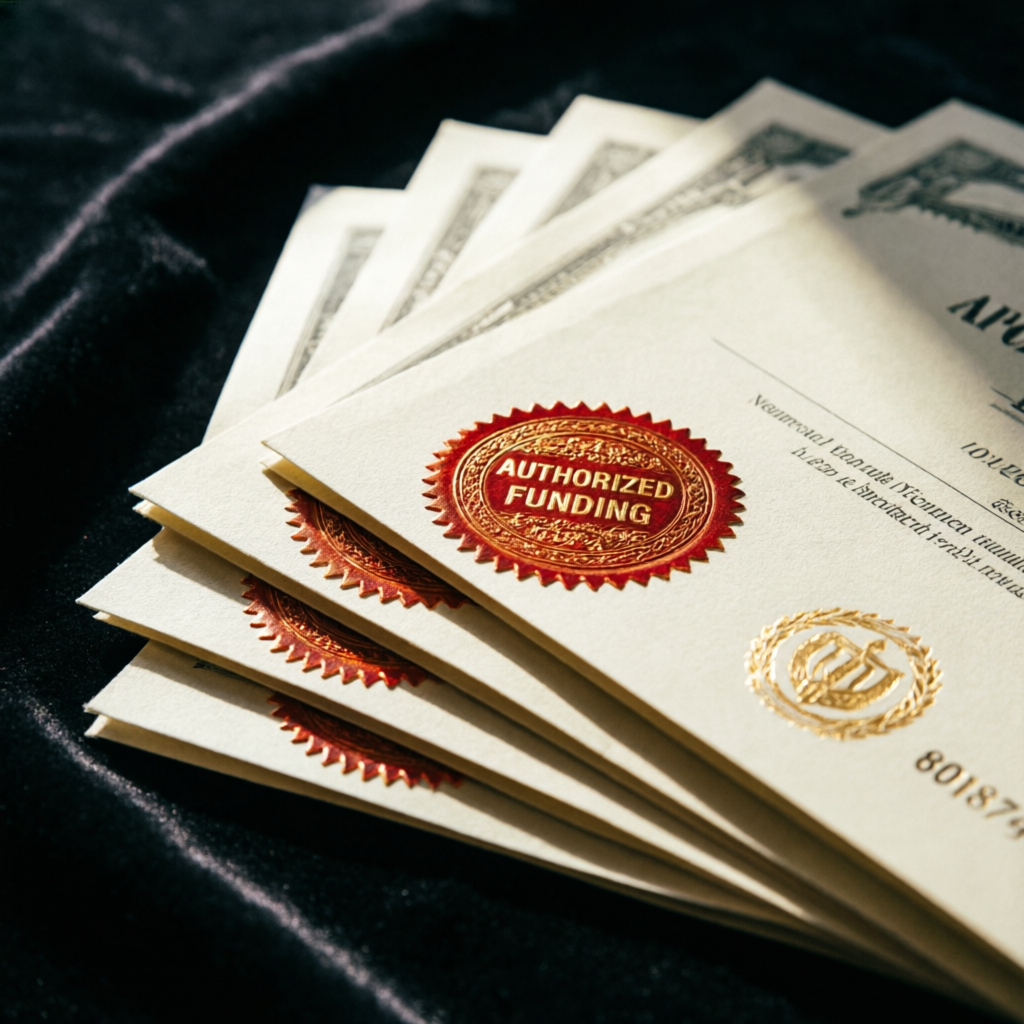 Funded account certificates representing successful Apex Trader Funding passes