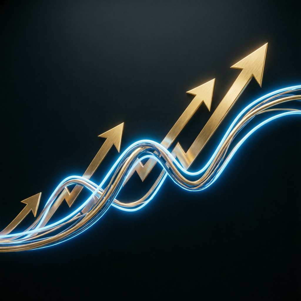Financial growth chart showing profitable trading strategies for Topstep evaluation