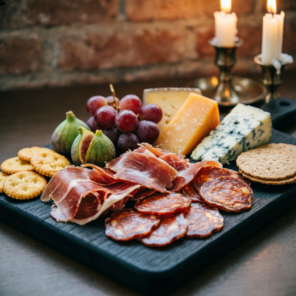 Tabla de jamón serrano y embutidos