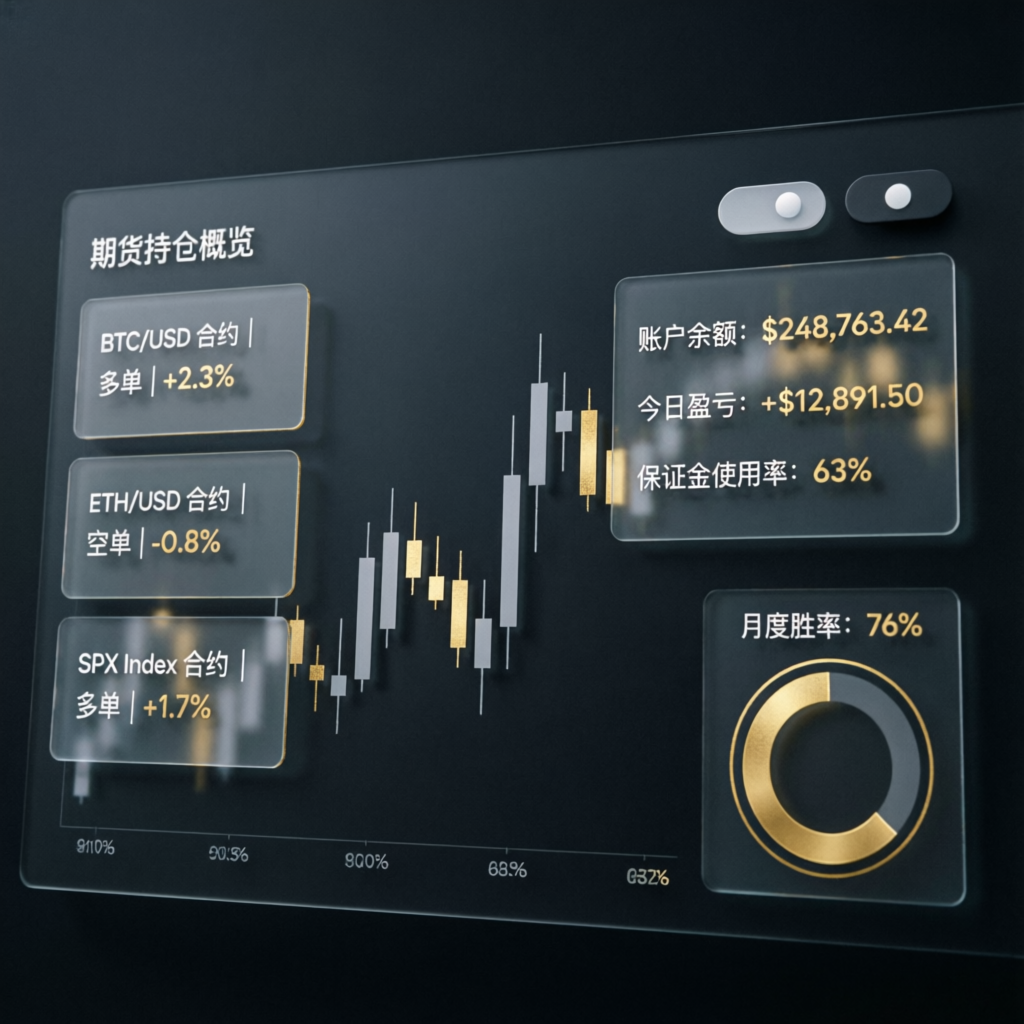 My Funded Futures trading dashboard showing account balance and performance metrics