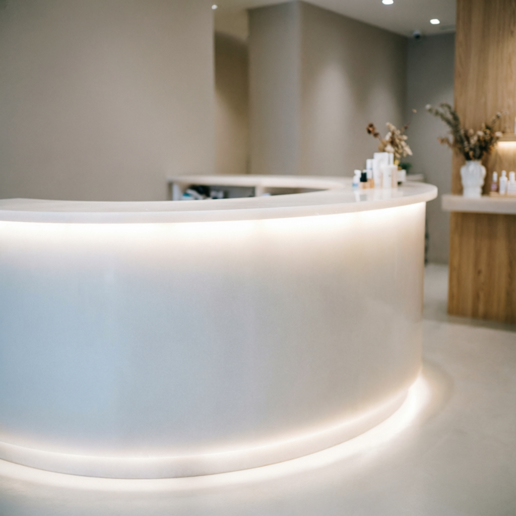 Радиусная стойка с LED-подсветкой