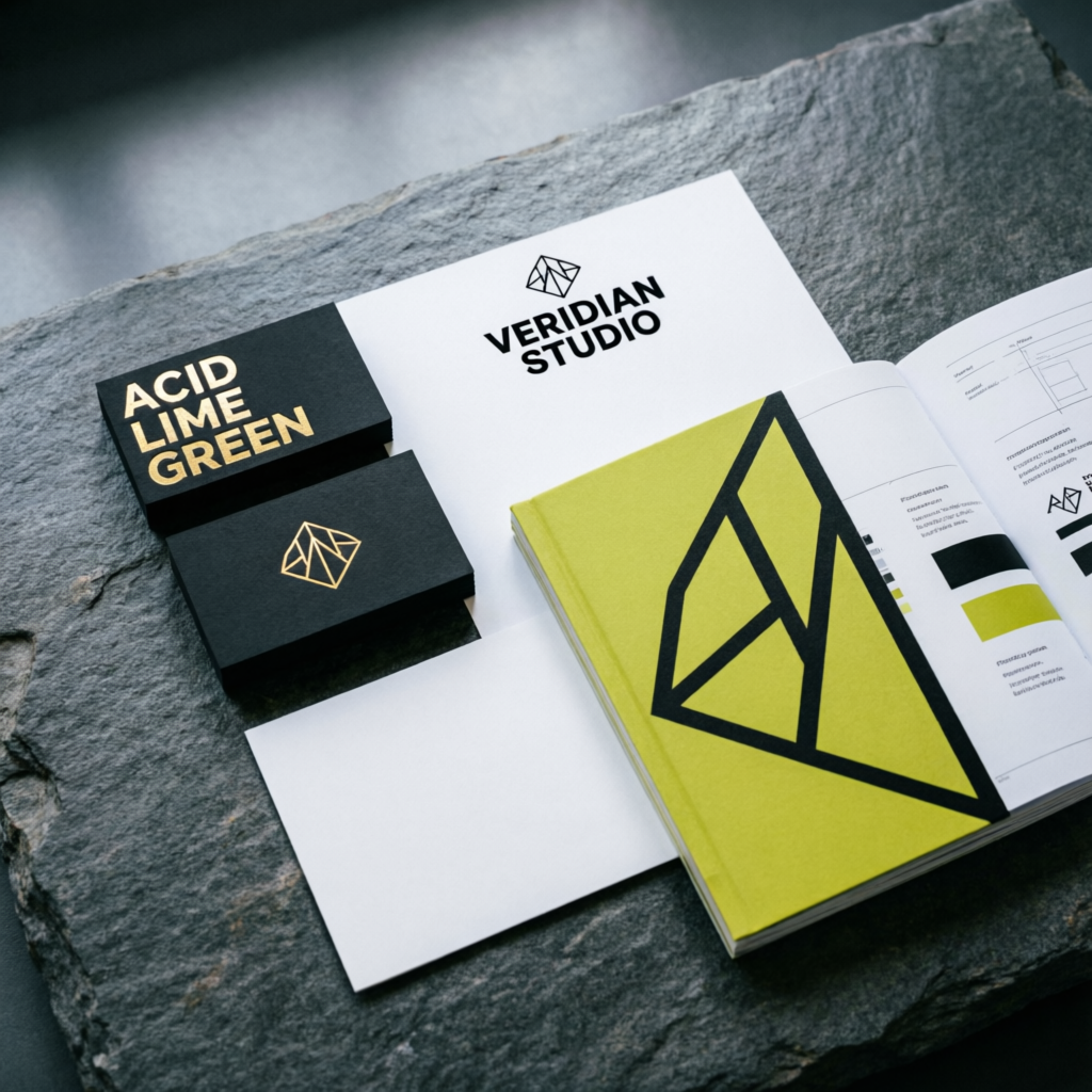 Sistema de identidad corporativa impreso: tarjetas, hojas y manual
