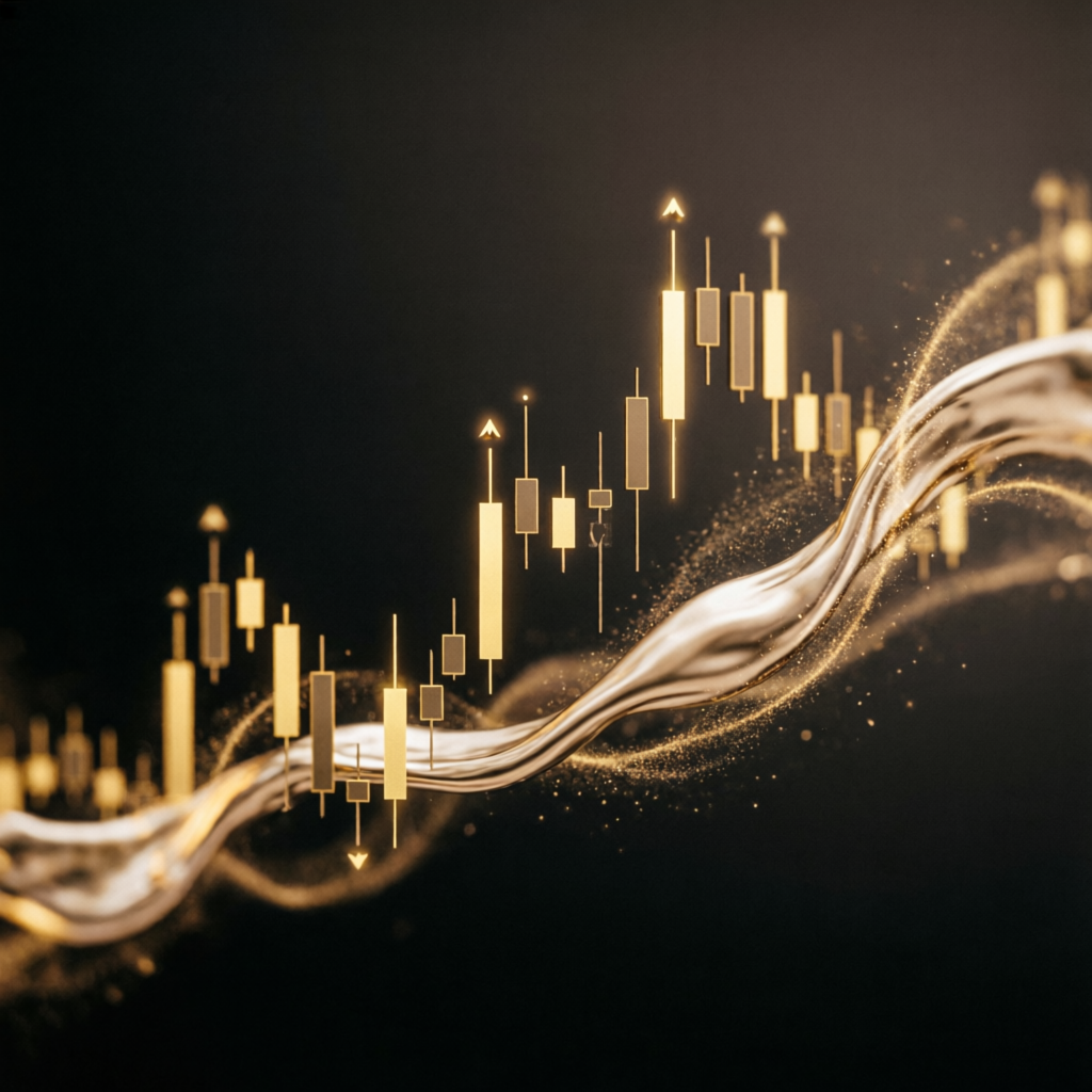 Premium gold trading charts and candlestick patterns