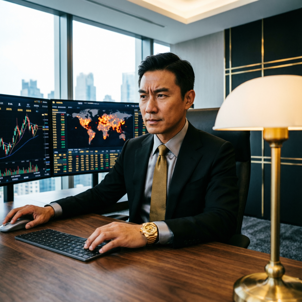Professional trader analyzing Topstep futures trading charts
